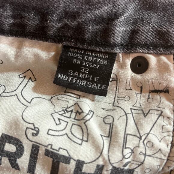 Vintage Marithe Francois Girbaud Jeans Men 32 Black Denim Baggy Straight Leg Y2K - Picture 8 of 10